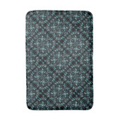 Abstract Aquatic Shaded Repeating Pattern Swirls Badematte (Vorderseite Vertikal)