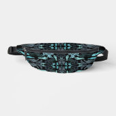Abstract Aquatic Shaded Repeating Pattern Swirls Bauchtasche (Vorderseite)