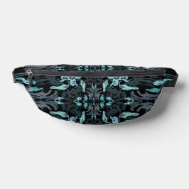 Abstract Aquatic Shaded Repeating Pattern Swirls Bauchtasche