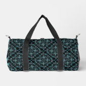 Abstract Aquatic Shaded Repeating Pattern Swirls Duffle Bag (Vorderseite)
