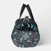 Abstract Aquatic Shaded Repeating Pattern Swirls Duffle Bag (Rechts)