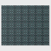 Abstract Aquatic Shaded Repeating Pattern Swirls Geschenkpapier (Flach)