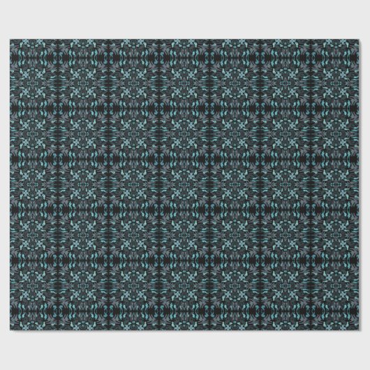 Abstract Aquatic Shaded Repeating Pattern Swirls Geschenkpapier (Flach)