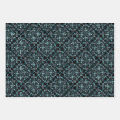 Abstract Aquatic Shaded Repeating Pattern Swirls Geschenkpapier Set (Vorderseite 3)