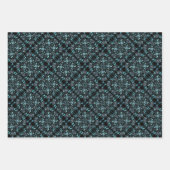 Abstract Aquatic Shaded Repeating Pattern Swirls Geschenkpapier Set (Vorderseite)