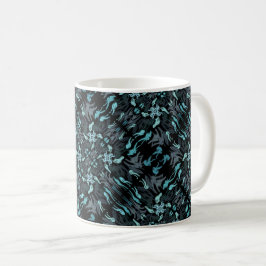 Abstract Aquatic Shaded Repeating Pattern Swirls Kaffeetasse