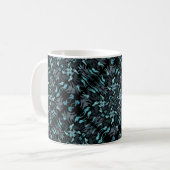 Abstract Aquatic Shaded Repeating Pattern Swirls Kaffeetasse (Vorderseite Links)