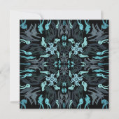 Abstract Aquatic Shaded Repeating Pattern Swirls Karte (Vorderseite)
