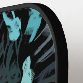 Abstract Aquatic Shaded Repeating Pattern Swirls Pickleball Schläger (Linke Seite)