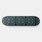 Abstract Aquatic Shaded Repeating Pattern Swirls Skateboard (Horizontal)