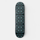Abstract Aquatic Shaded Repeating Pattern Swirls Skateboard (Vorderseite)