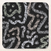 Abstract Arrow Grunge Pattern And Soft Pastels Rechteckiger Pappuntersetzer (Vorderseite)