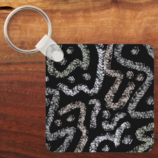 Abstract Arrow Grunge Pattern And Soft Pastels Schlüsselanhänger (Vorderseite)