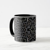 Abstract Arrow Grunge Pattern And Soft Pastels Tasse (Vorderseite Links)