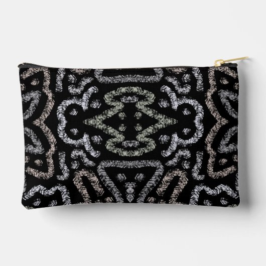 Abstract Arrow Grunge Pattern And Soft Pastels Zubehörtasche (Rückseite)