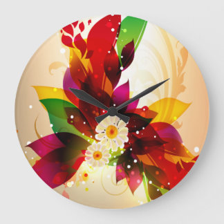 Abstract Art 25 Clock Große Wanduhr