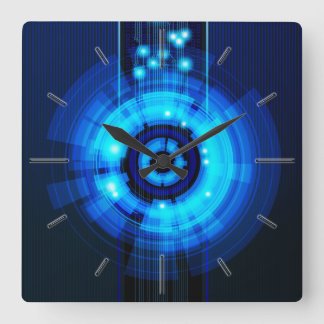 Abstract Art 29A Clock Quadratische Wanduhr
