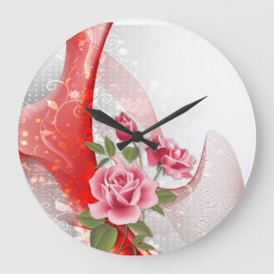 Abstract Art 37 Clock Große Wanduhr