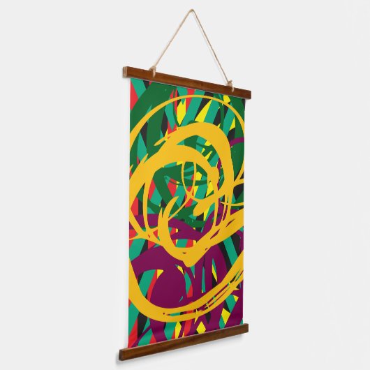 Abstract Art 3 Wandteppich Mit Holzrahmen (Gewinkelt)