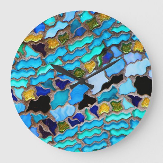 Abstract Art 80 Wall Clocks & Numeral Options Große Wanduhr (Vorderseite)