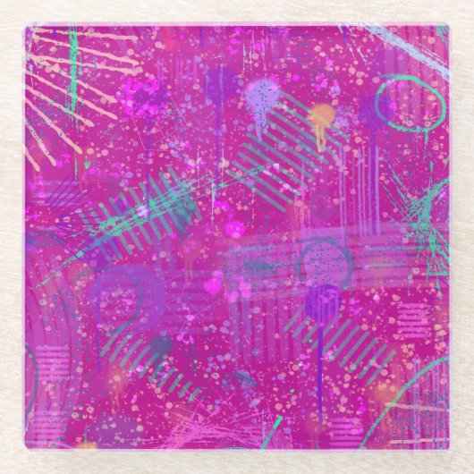 Abstract Art: A Real Personality Glasuntersetzer (Vorderseite)