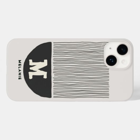 Abstract art aesthetic boho minimal Monogram Case-Mate iPhone Hülle (Rückseite (Horizontal))