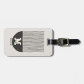 Abstract art aesthetic boho minimal Monogram Gepäckanhänger (Vorderseite horizontal)