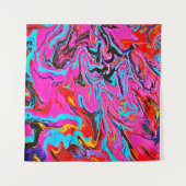 Abstract Art, Background, Hand Painting, Fluid Ar Wandteppich (Vorderseite (Horizontal))