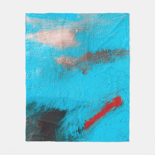 Abstract Art Backgroundart,paint,fine,blue,canvas, Fleecedecke (Vorderseite)