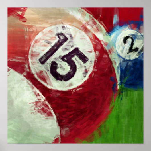 Abstract Art Billiards 15 2 Poster (Vorne)