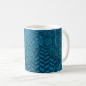 Abstract Art Blue Pattern Kaffeetasse (VorderseiteRechts)