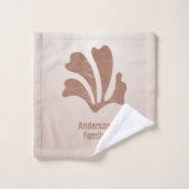 Abstract Art Brown Algae, Kelp Badhandtuch Set (Waschlappen)