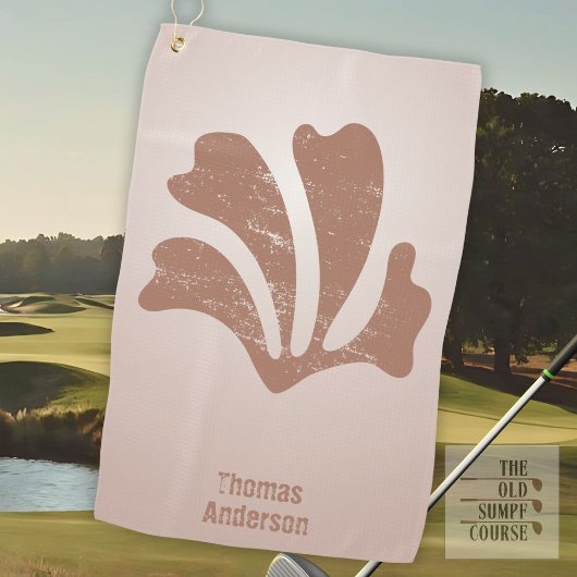 Abstract Art Brown Algae, Kelp Golfhandtuch