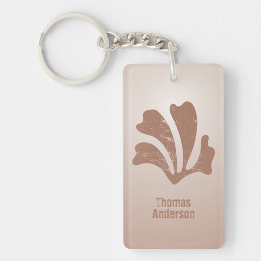 Abstract Art Brown Algae, Kelp Schlüsselanhänger (Vorderseite)