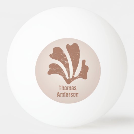 Abstract Art Brown Algae, Kelp Tischtennisball (Vorderseite)