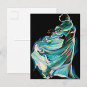 Abstract Art Deco Dancer - Art Print Postkarte (Vorne/Hinten)
