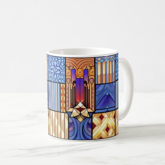Abstract Art Deco  Kaffeetasse (VorderseiteRechts)