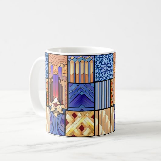 Abstract Art Deco Kaffeetasse (Vorderseite Links)
