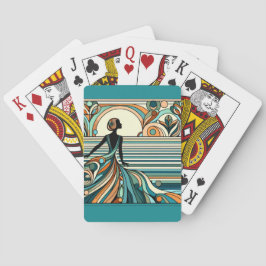 Abstract Art Deco Style Spielkarten