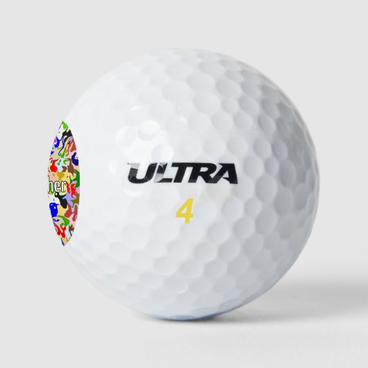 Abstract Art Design Personalised Golfball (Logo)