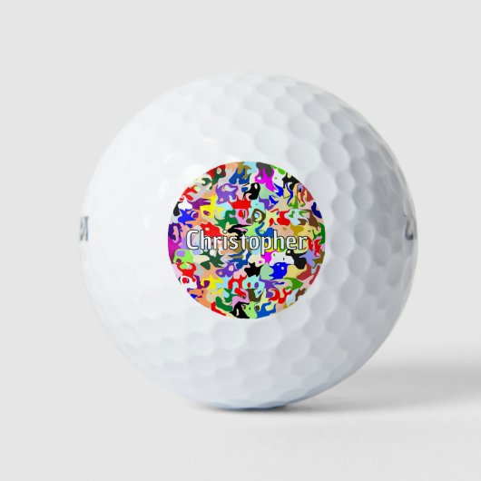 Abstract Art Design Personalised Golfball (Vorderseite)