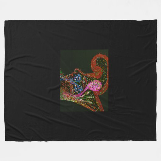 Abstract Art Fleece Blanket (Vorderseite (Horizontal))