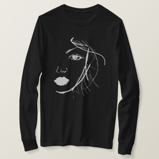 Abstract Art Lady Woman Face Gift Idea T-Shirt (Design vorne)