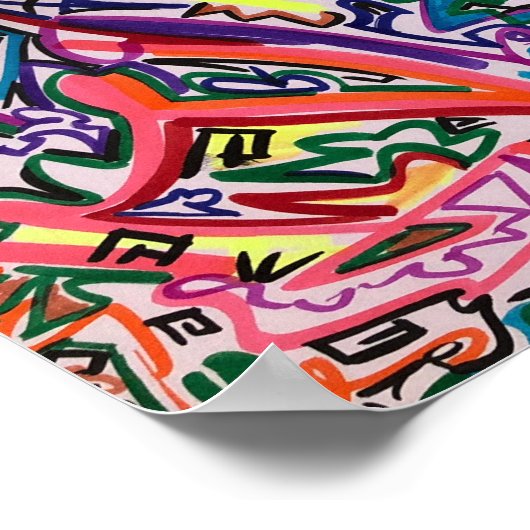 Abstract Art Maze Poster (Ecke)