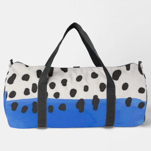 Abstract art minimal Monogram retro blue Duffle Bag (Vorderseite)