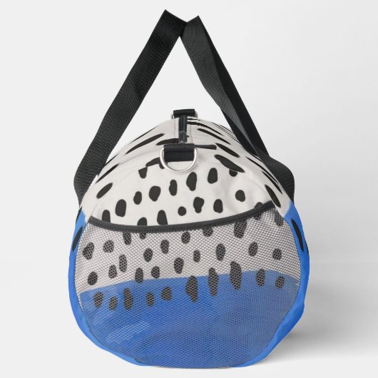 Abstract art minimal Monogram retro blue Duffle Bag (Rechts)