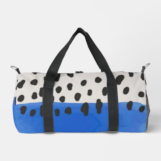 Abstract art minimal Monogram retro blue Duffle Bag (Vorderseite)