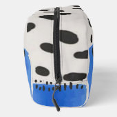 Abstract art minimal Monogram retro blue Waschbeutel (Rechts)