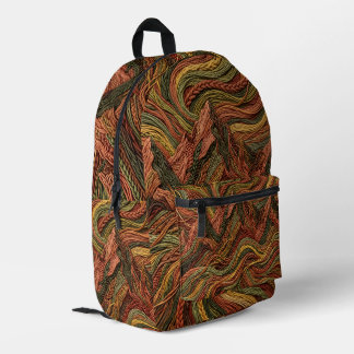 Abstract Art Mountain Earth Tone Backpack Bedruckter Rucksack