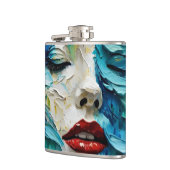 Abstract art painting female face ocean waves flachmann (Links)